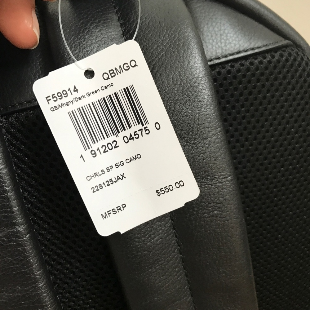 $550 NWT COACH CHARLES  Signature Camo F59914 - Picture 8 of 8